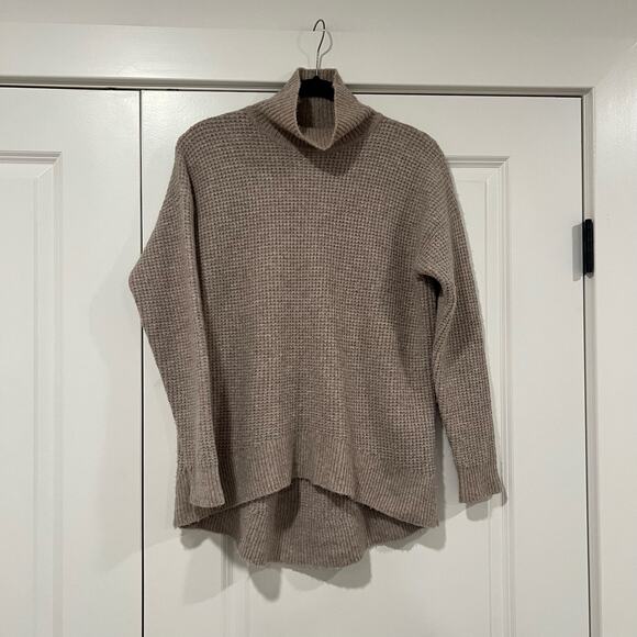 Madewell Women's Chunky Turtleneck Wool Alpaca Tan Size Small - Picture 1 of 9